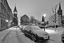 verschneite Rosenstraße