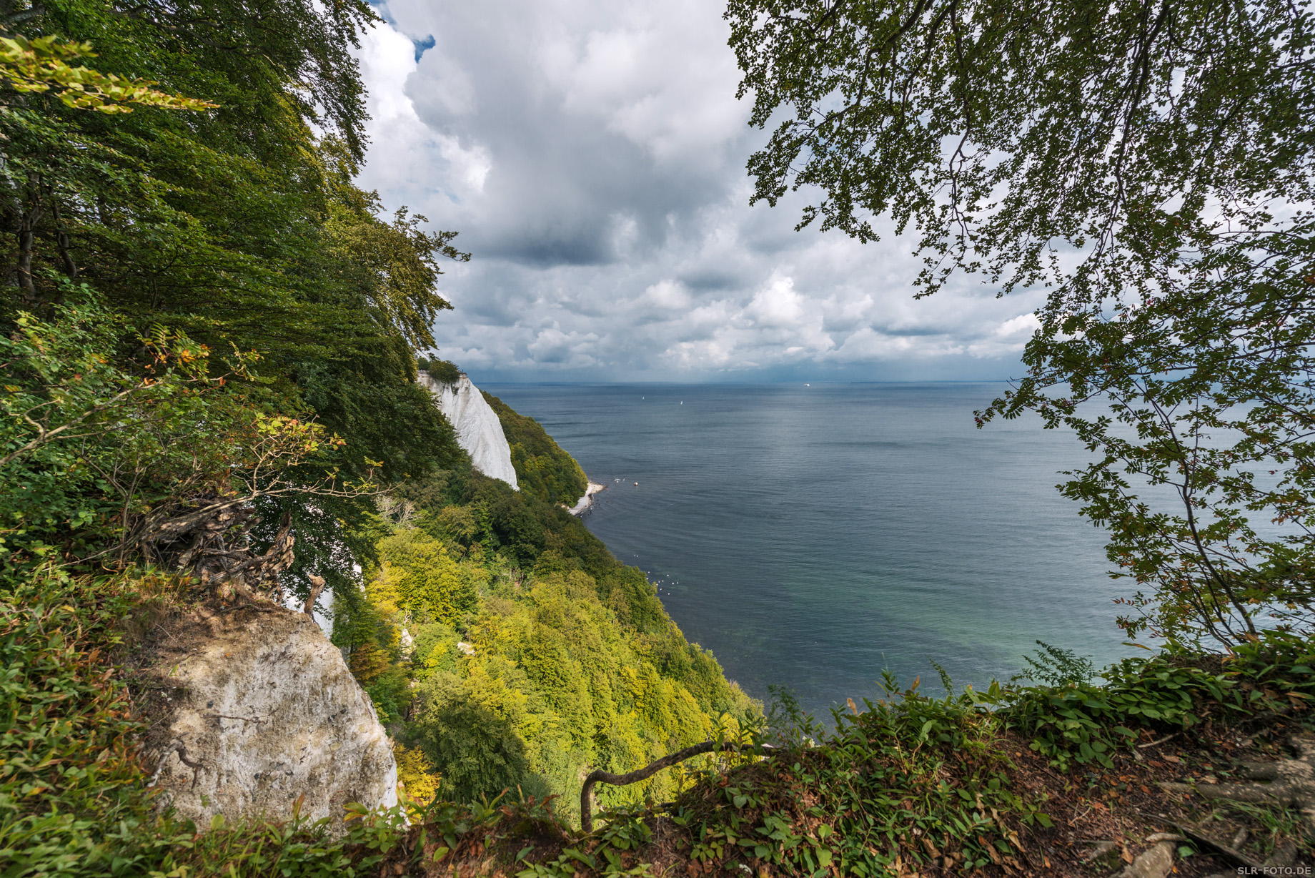 Blick auf die Ostsee mit Kreidefelsen Königsstuhl im Nationalpark Jasmund