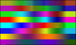 TFT Monitor-Testbild Farbverläufe